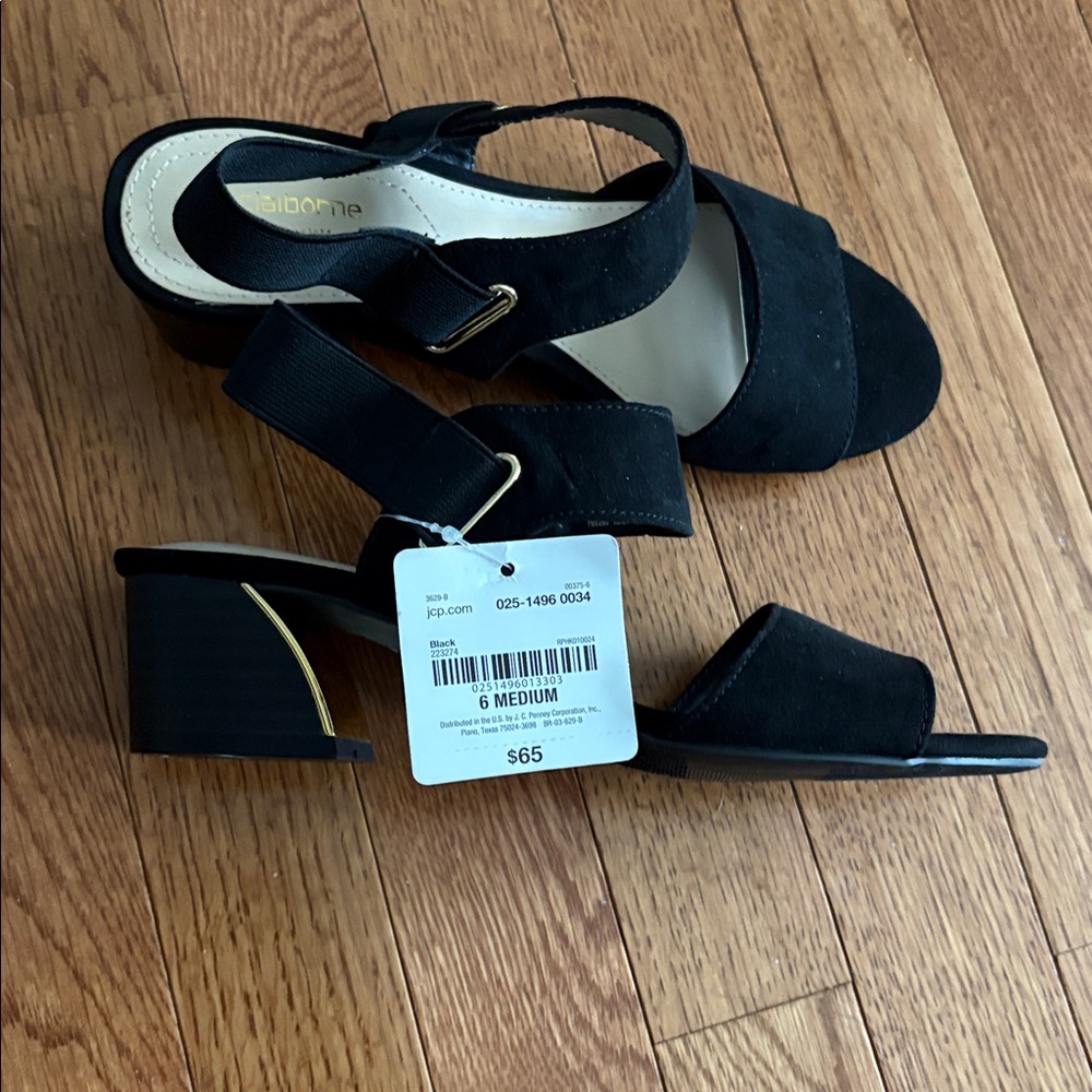 NWT Liz Claiborne Elegant Black Sandals - Picture 2 of 12